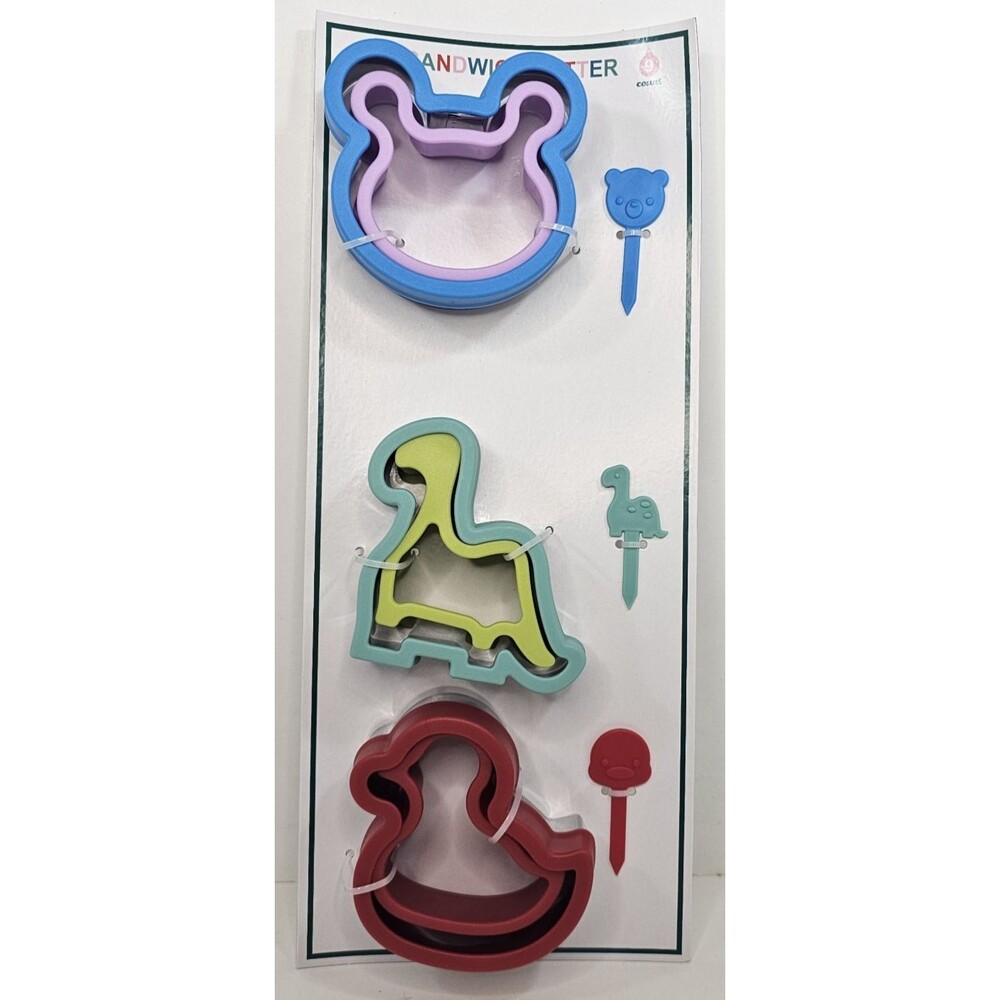 9pc Animal Cutter Set - NIP - Use for Sandwiches, Cookies, Stencils,‎ Play-do